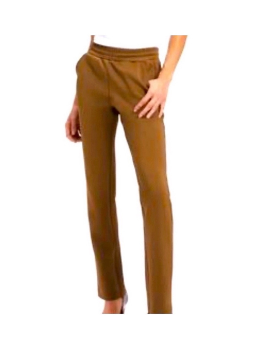 Women's Straight-Leg Pull-On Pants - Brown camel